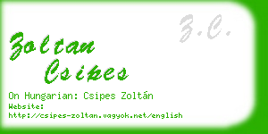 zoltan csipes business card